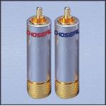 Choseal Q-917 24K Gold Plated Clamp Lock RCA Male Plug (2 PCS)