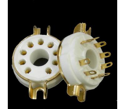 Ceramic 9-Pin Gold Plated Tube Socket