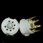 Ceramic Miniature 7-Pin Gold Plated PCB Mount Tube Socket