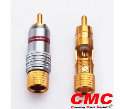 CMC 8236-WU 24K Gold Plated RCA Male Plug (2 PCS)