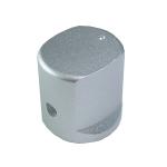 Silver 25mm x 25mm Aluminum Rotary Knob