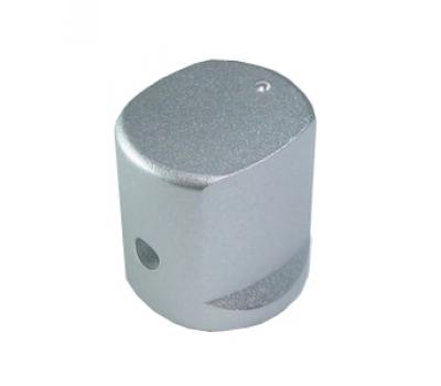 Silver 25mm x 25mm Aluminum Rotary Knob