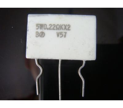 Cement 0.22 Ohm x2 5W Non-inductance Resistor