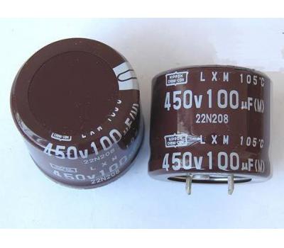 Nippon Chemi-con 100uF 450V Electrolytic Capacitor