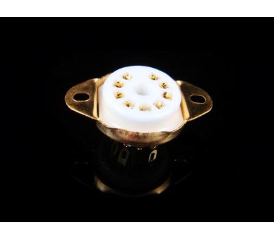 Ceramic 9-Pin Noval Gold Plated Tube Socket Ring