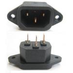 Power Inlet IEC Socket for Chassis 10A 125/250V