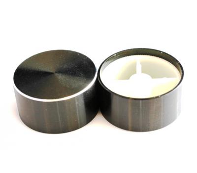Black 34mm x 17mm Aluminum Rotary Knob