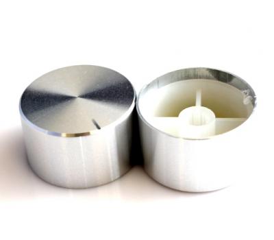 Silver 30mm x 17mm Aluminum Rotary Knob