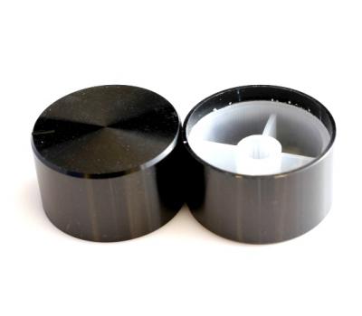 Black 30mm x 17mm Aluminum Rotary Knob