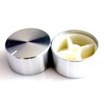 Silver 34mm x 17mm Aluminum Rotary Knob