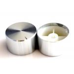 Silver 30mm x 17mm Aluminum Rotary Knob