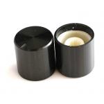 Black 17mm x 17mm Aluminum Rotary Knob