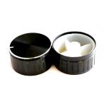 Black 32mm x 17mm Aluminum Rotary Knob