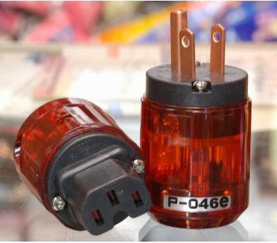 Japan Red C-046E Power IEC Connector & P-046E Plug US