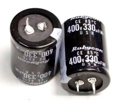 Rubycon 330uF 400V Electrolytic Capacitor