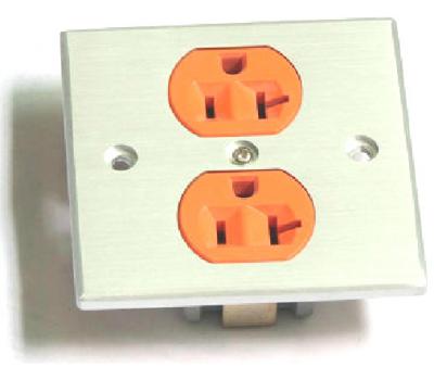 STD Silver Dual Outlet AC Power Socket Adapter US