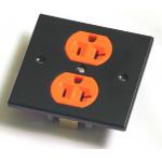 STD Black Dual Outlet AC Power Socket Adapter US