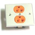 STD Silver Dual Outlet AC Power Socket A...