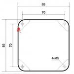 Transformer Case NR85 Black Aluminium Round Edge