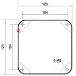 Transformer Case NR123 Black Aluminium Round Edge