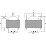 PW150DS-10-6.3-120 150W Tube Filament Transformer (6.3V, 10V)