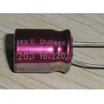 ELNA Duorex Electrolytic Capacitor 220uf/16v (8PCS)